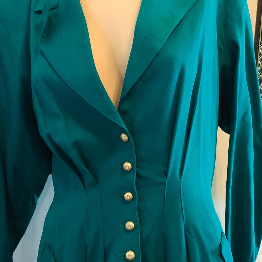 Emerald flare dress s 12